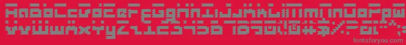 RoidRage-Schriftart – Graue Schriften auf rotem Hintergrund