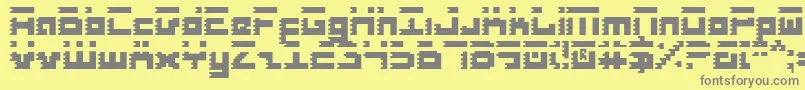 RoidRage Font – Gray Fonts on Yellow Background
