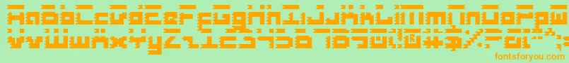 RoidRage Font – Orange Fonts on Green Background