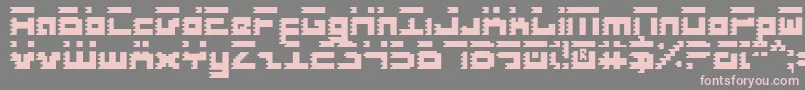 フォントRoidRage – 灰色の背景にピンクのフォント