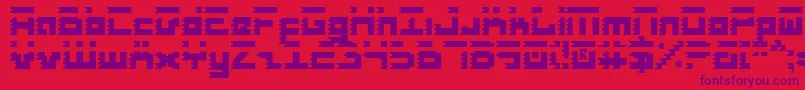フォントRoidRage – 赤い背景に紫のフォント