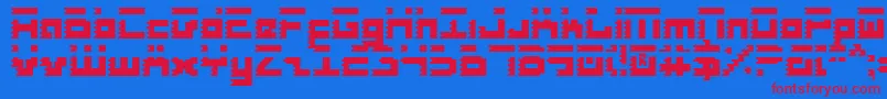 Шрифт RoidRage – красные шрифты на синем фоне