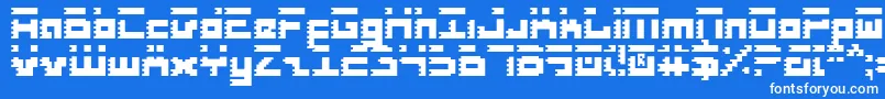 RoidRage Font – White Fonts on Blue Background