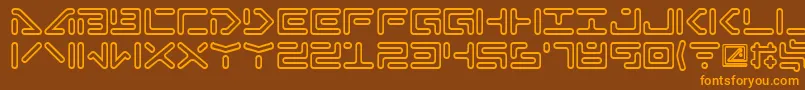 Abduction ffy Font – Orange Fonts on Brown Background