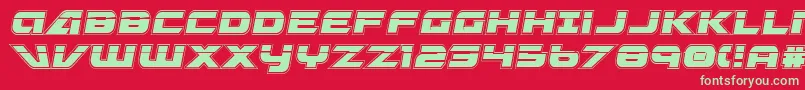 フォントGraymalkinAcademyLaserCondensed – 赤い背景に緑の文字