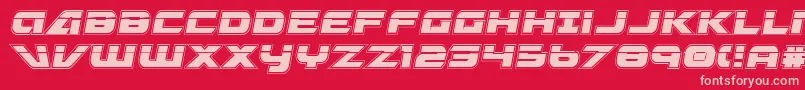 フォントGraymalkinAcademyLaserCondensed – 赤い背景にピンクのフォント
