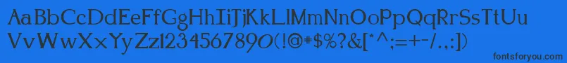 Ken Font – Black Fonts on Blue Background