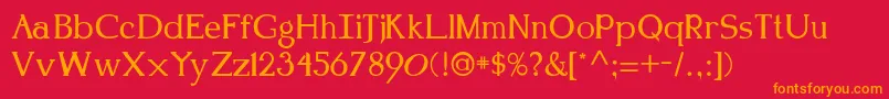 Ken Font – Orange Fonts on Red Background