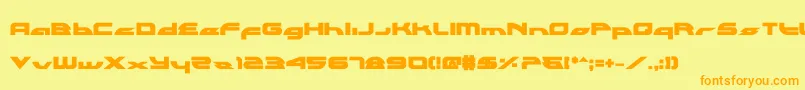 Więcej informacji o czcionce Alexlcb Czcionka Alexlcb – pomarańczowe czcionki na żółtym tle
