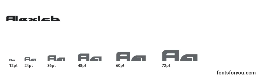 Alexlcb Font Sizes