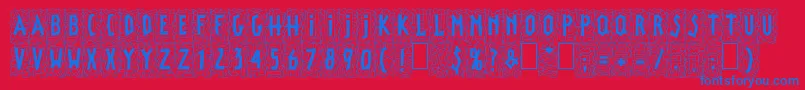 fuente LinotypepaintitBlack – Fuentes Azules Sobre Fondo Rojo
