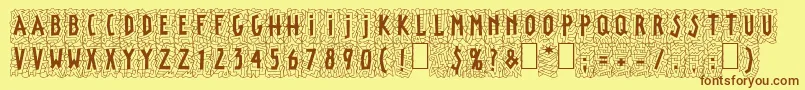 LinotypepaintitBlack Font – Brown Fonts on Yellow Background