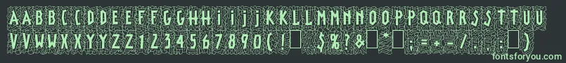 LinotypepaintitBlack-fontti – vihreät fontit mustalla taustalla