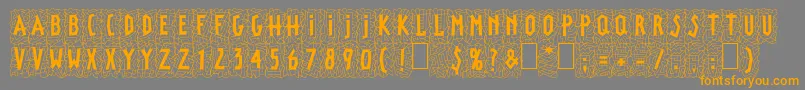 フォントLinotypepaintitBlack – オレンジの文字は灰色の背景にあります。
