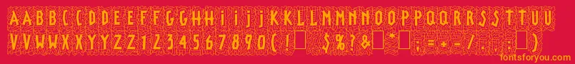 LinotypepaintitBlack Font – Orange Fonts on Red Background