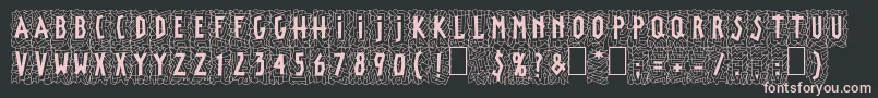 LinotypepaintitBlack-fontti – vaaleanpunaiset fontit mustalla taustalla
