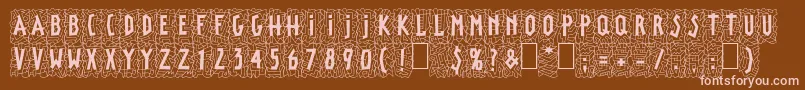 フォントLinotypepaintitBlack – 茶色の背景にピンクのフォント
