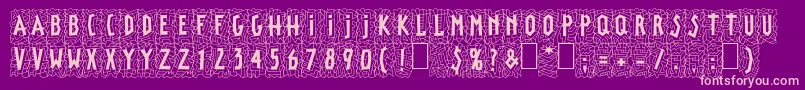 Fonte LinotypepaintitBlack – fontes rosa em um fundo violeta