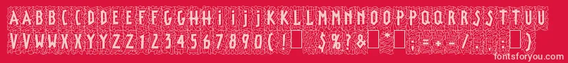 LinotypepaintitBlack Font – Pink Fonts on Red Background