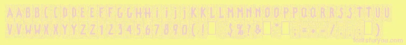 LinotypepaintitBlack Font – Pink Fonts on Yellow Background