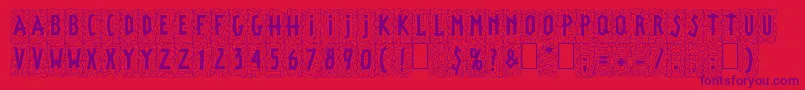 Police LinotypepaintitBlack – polices violettes sur fond rouge