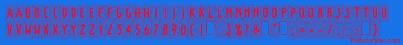 LinotypepaintitBlack Font – Red Fonts on Blue Background