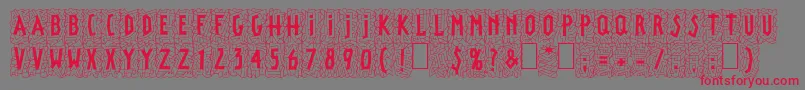 LinotypepaintitBlack Font – Red Fonts on Gray Background