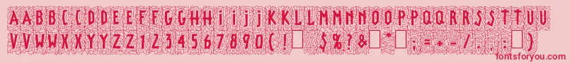Police LinotypepaintitBlack – polices rouges sur fond rose