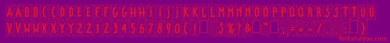 LinotypepaintitBlack Font – Red Fonts on Purple Background