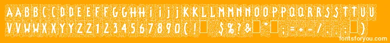 LinotypepaintitBlack Font – White Fonts on Orange Background