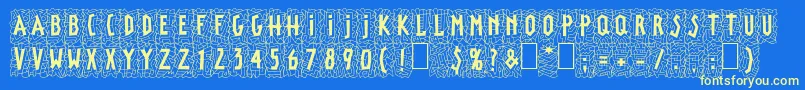 fuente LinotypepaintitBlack – Fuentes Amarillas Sobre Fondo Azul