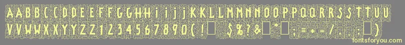 フォントLinotypepaintitBlack – 黄色のフォント、灰色の背景