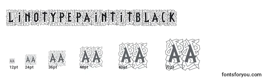 Размеры шрифта LinotypepaintitBlack