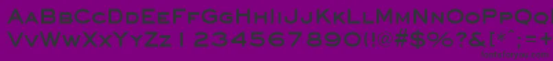 EyechartBold-Schriftart – Schwarze Schriften auf violettem Hintergrund