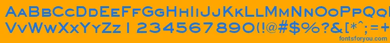 EyechartBold Font – Blue Fonts on Orange Background