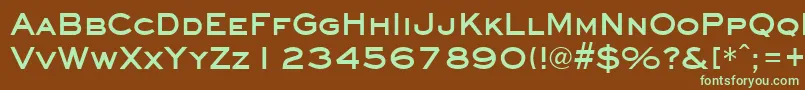 EyechartBold-fontti – vihreät fontit ruskealla taustalla
