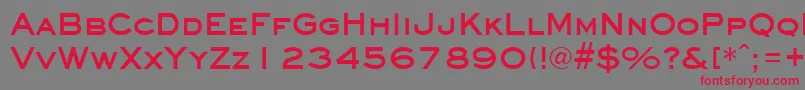 EyechartBold Font – Red Fonts on Gray Background