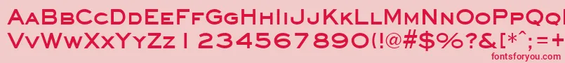 EyechartBold Font – Red Fonts on Pink Background