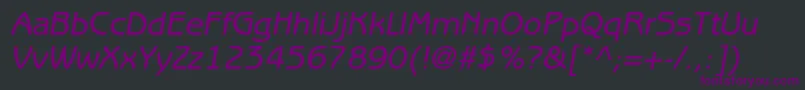 Шрифт BenguiatgothicstdMediumobl – фиолетовые шрифты на чёрном фоне