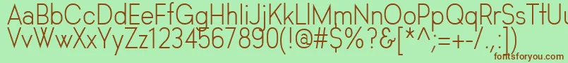 HastaGrotesk Font – Brown Fonts on Green Background