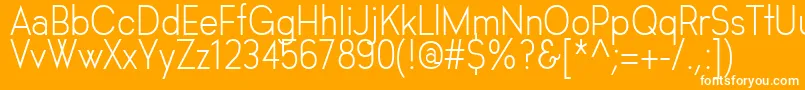 フォントHastaGrotesk – オレンジの背景に白い文字