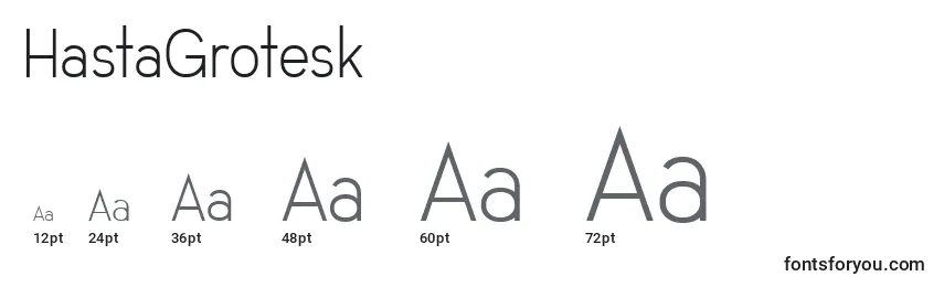Размеры шрифта HastaGrotesk