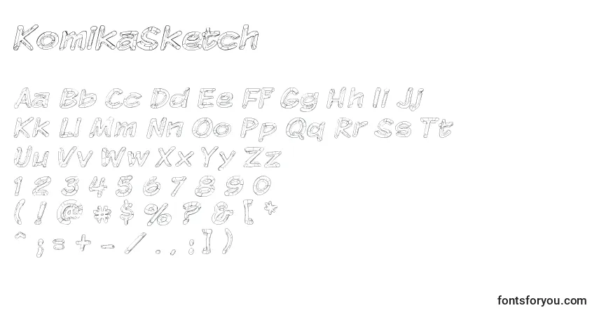 KomikaSketch-fontti – aakkoset, numerot, erikoismerkit