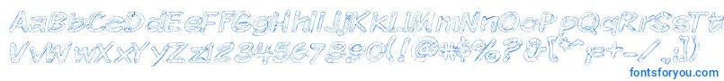 KomikaSketch Font – Blue Fonts on White Background