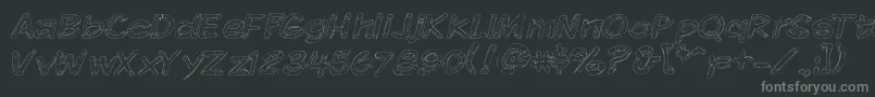 KomikaSketch Font – Gray Fonts on Black Background