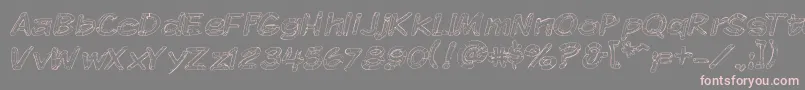 KomikaSketch Font – Pink Fonts on Gray Background