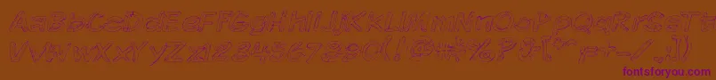 KomikaSketch Font – Purple Fonts on Brown Background