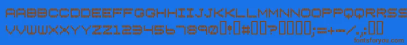 Verticaltuning Font – Brown Fonts on Blue Background