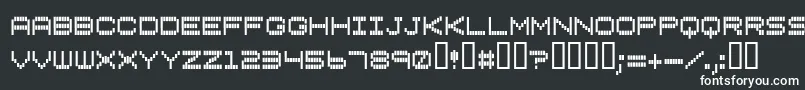 Verticaltuning-fontti – valkoiset fontit mustalla taustalla