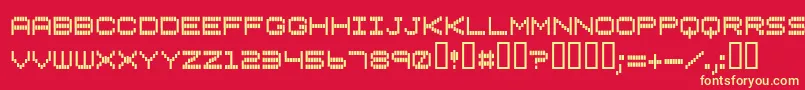 Verticaltuning Font – Yellow Fonts on Red Background